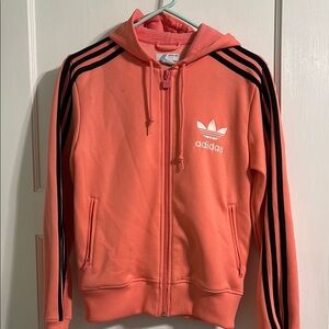 Adidas Pink Zip-Up Hoodie